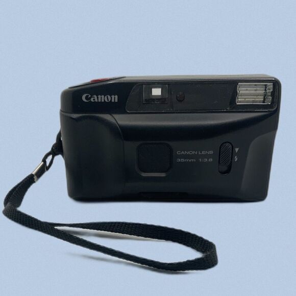 vintageā90s canon snappy ez 35mm film camera point and shoot automaticā flash - Picture 2 of 6